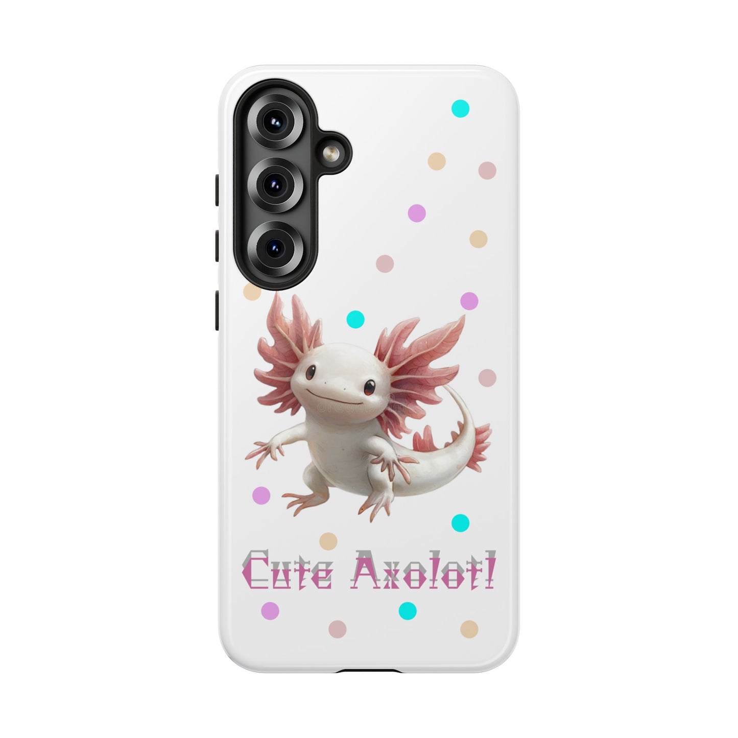 Cute Axolotl Phone Case, Kawaii Phone Cover, Gifts for Kids, Animal Lover Accessories, Cute Axolotl Design