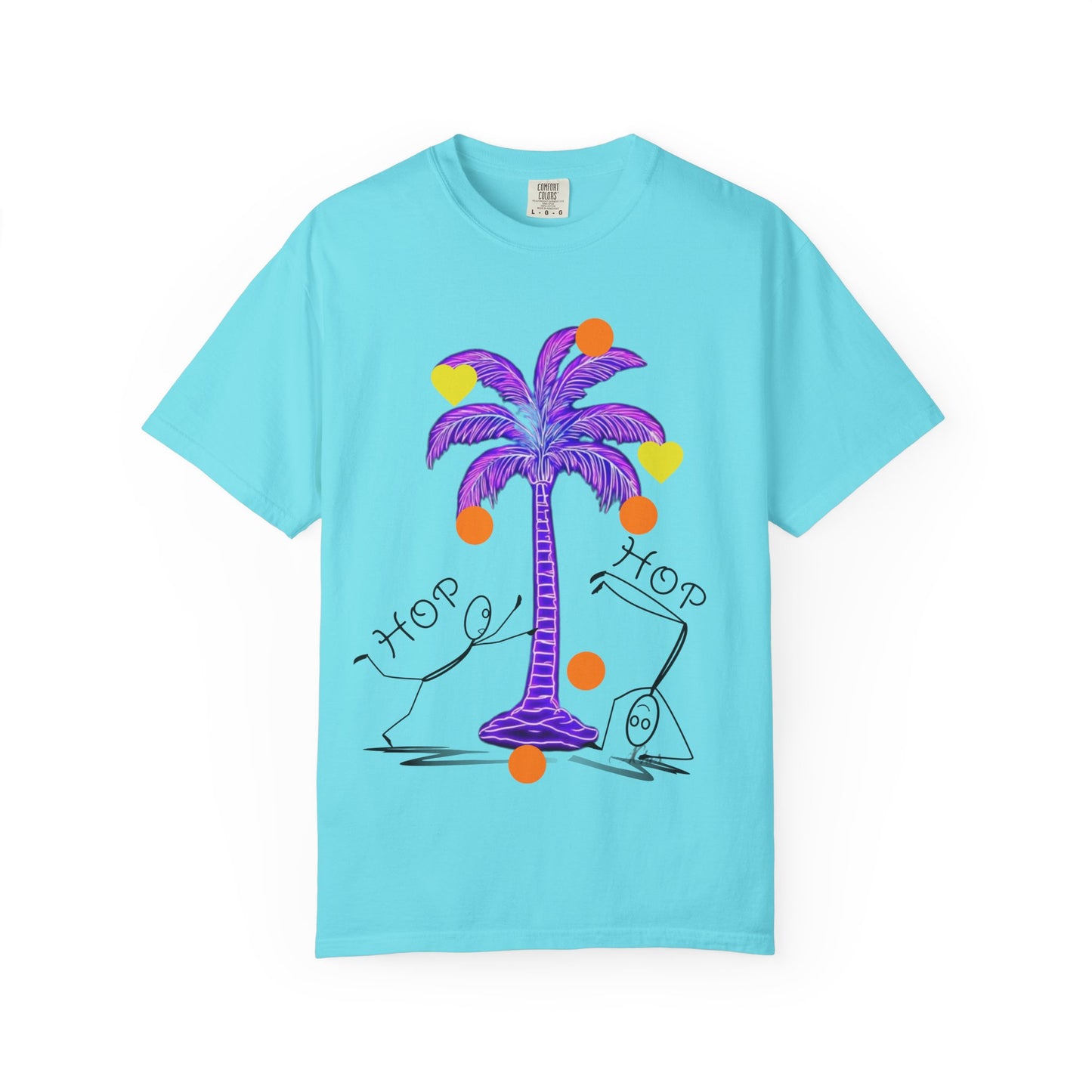 Vibrant Palm Tree Unisex T-Shirt, Casual Summer Wear, Gift for Beach Lovers, Fun Graphic Tee, Vacation Outfit, Artistic Summer Style