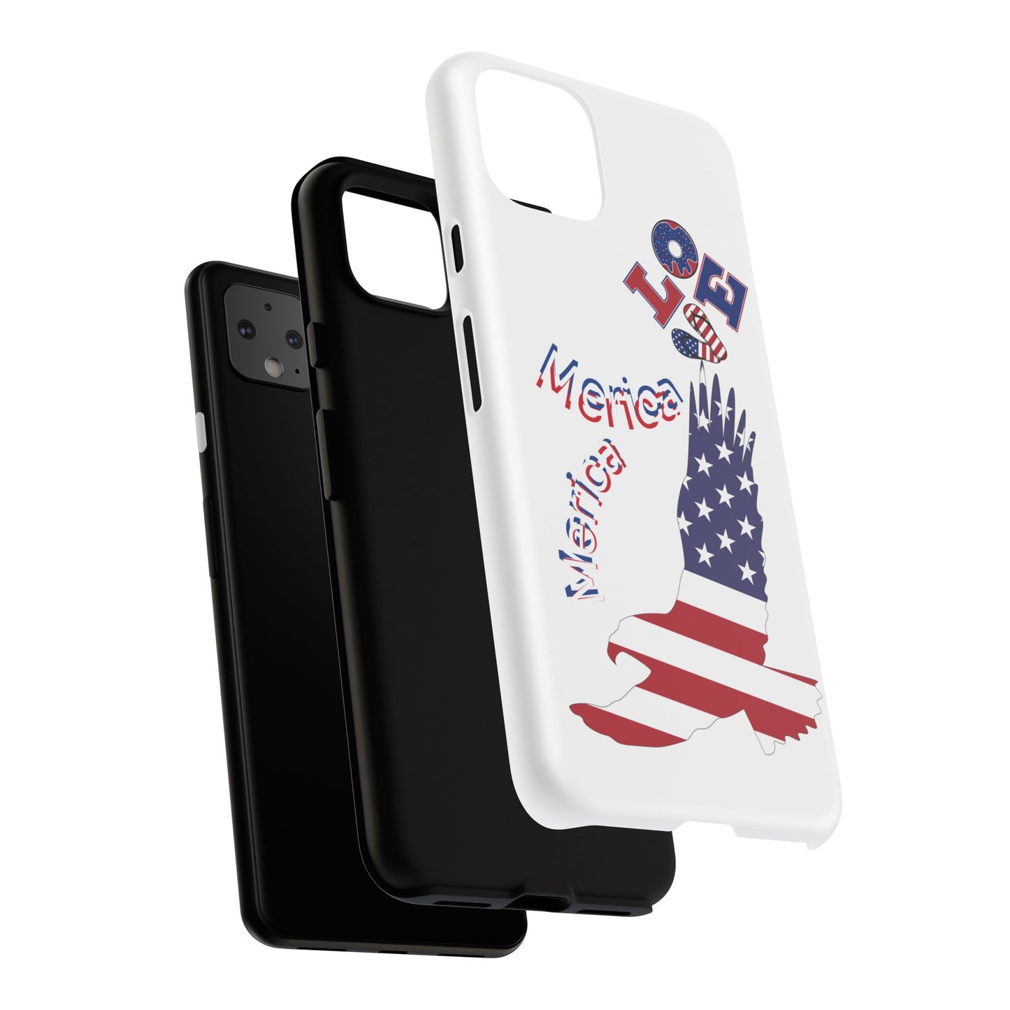 Patriotic Phone Case, Love America Design, American Flag Accessory, Perfect Gift for Veterans, Independence Day, Memorial Day