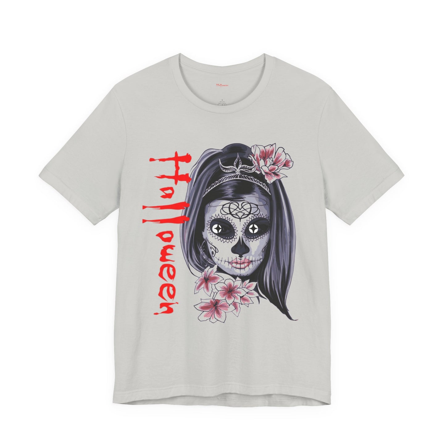 Halloween T-Shirt – Día de los Muertos Skull Shirt | Spooky October 31 Holiday Tee USA, Halloween Sugar Skull Tee, Unisex , Spooky Graphic Tee, Festival Wear