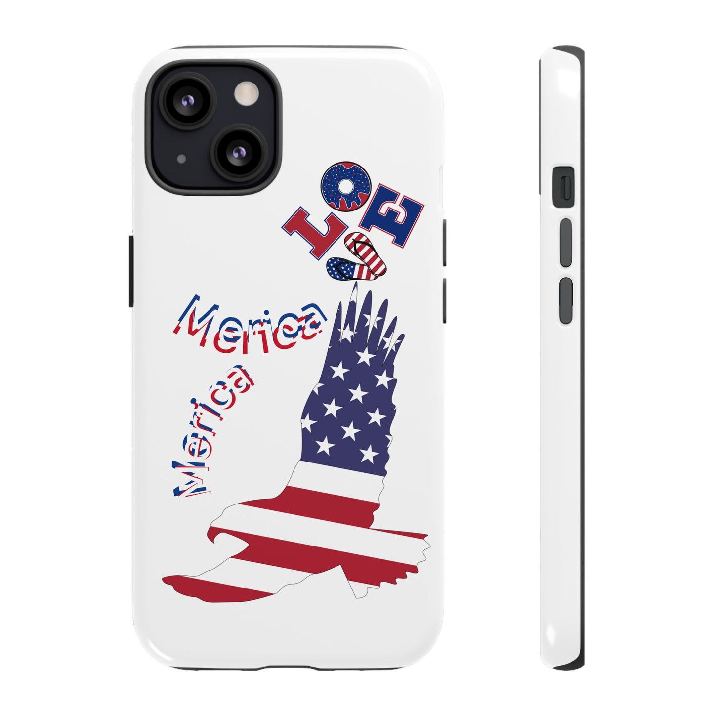 Patriotic Phone Case, Love America Design, American Flag Accessory, Perfect Gift for Veterans, Independence Day, Memorial Day