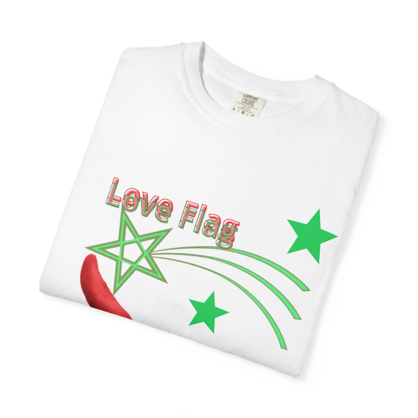 Moroccan Love Flag T-Shirt, Unisex Tee, Casual Wear, Gifts for Travelers, Unique Souvenir, Summer Fashion