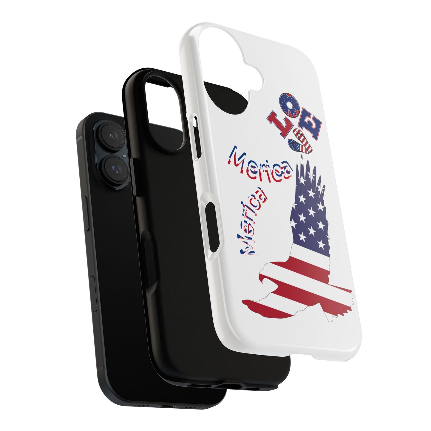 Patriotic Phone Case, Love America Design, American Flag Accessory, Perfect Gift for Veterans, Independence Day, Memorial Day