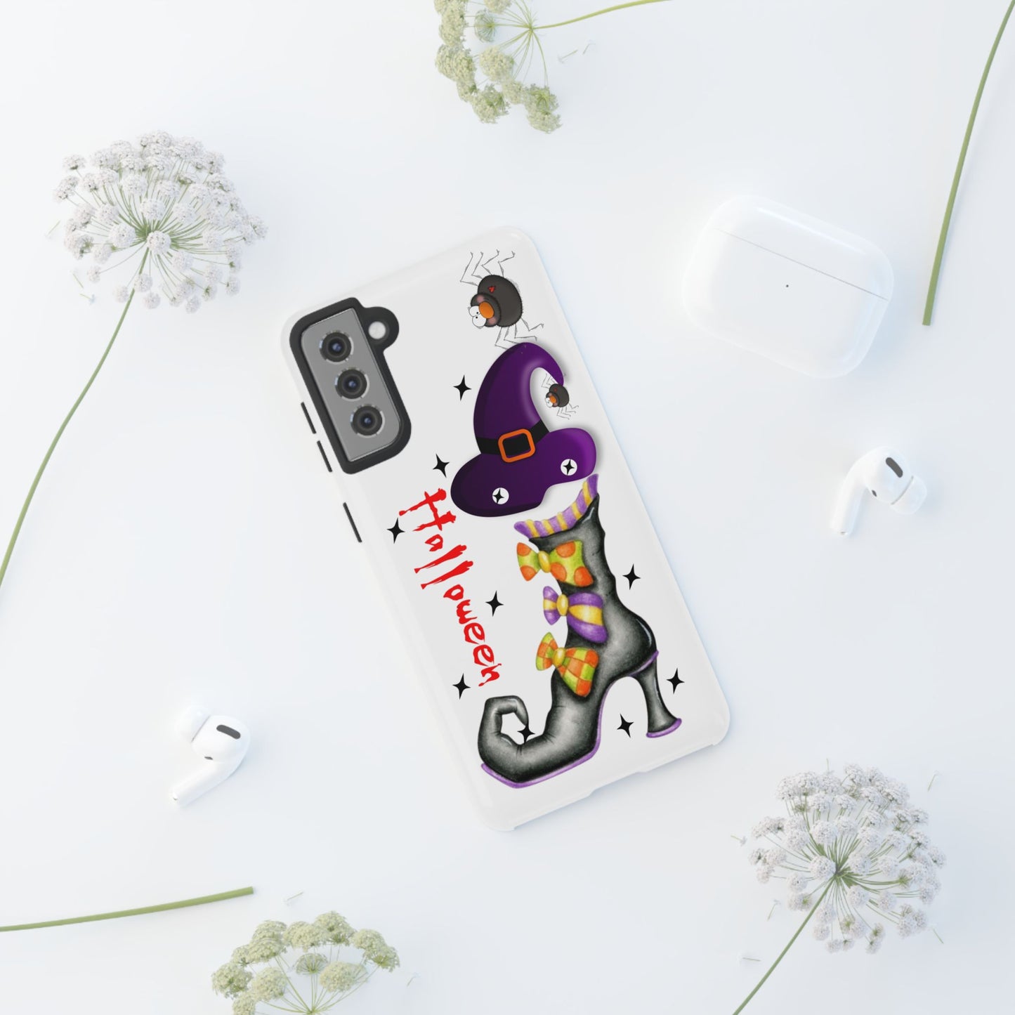 Halloween Phone Case, Tough Cases, Spooky Phone Cover, Witch Hat Design, Holiday Accessory, Fall Gift Idea