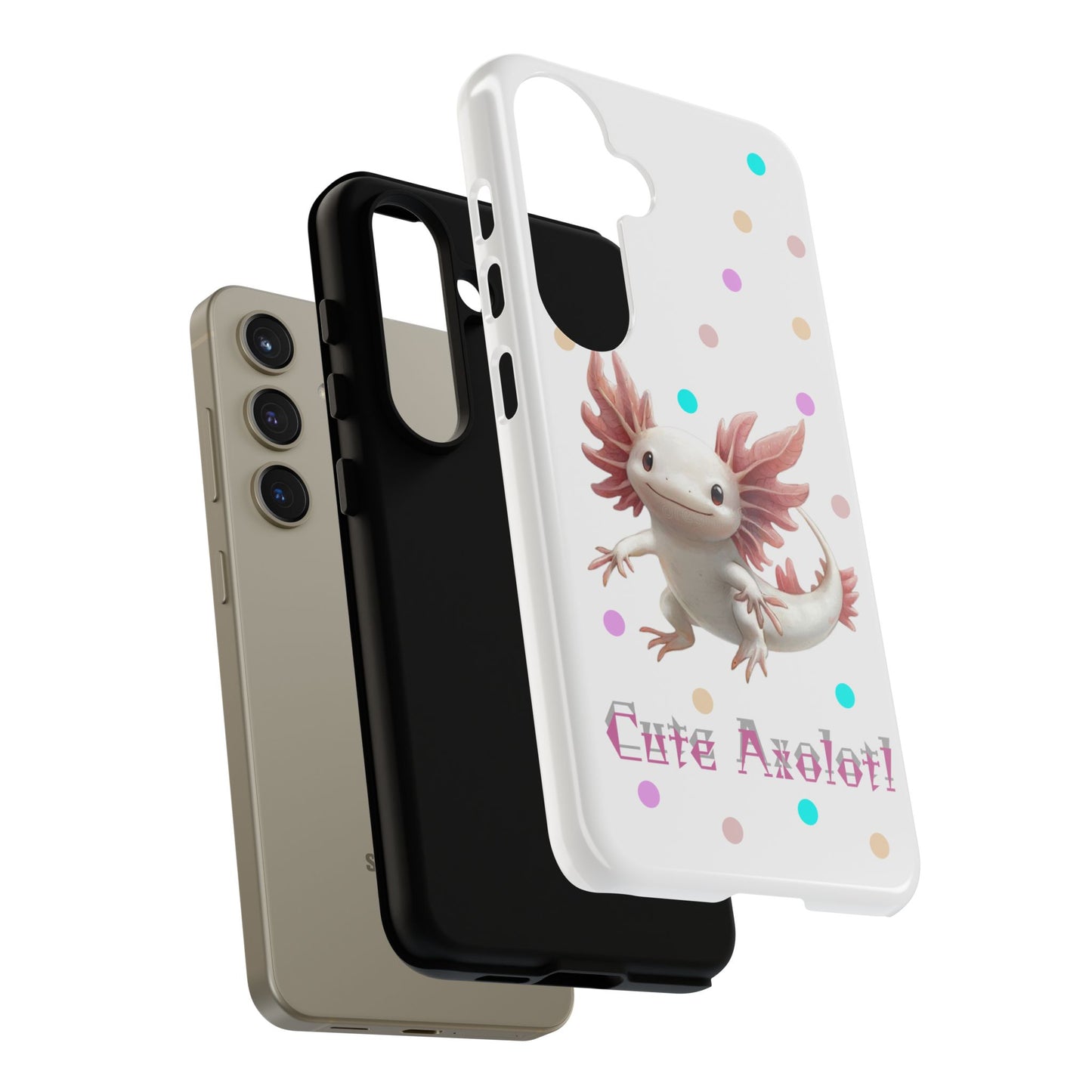 Cute Axolotl Phone Case, Kawaii Phone Cover, Gifts for Kids, Animal Lover Accessories, Cute Axolotl Design