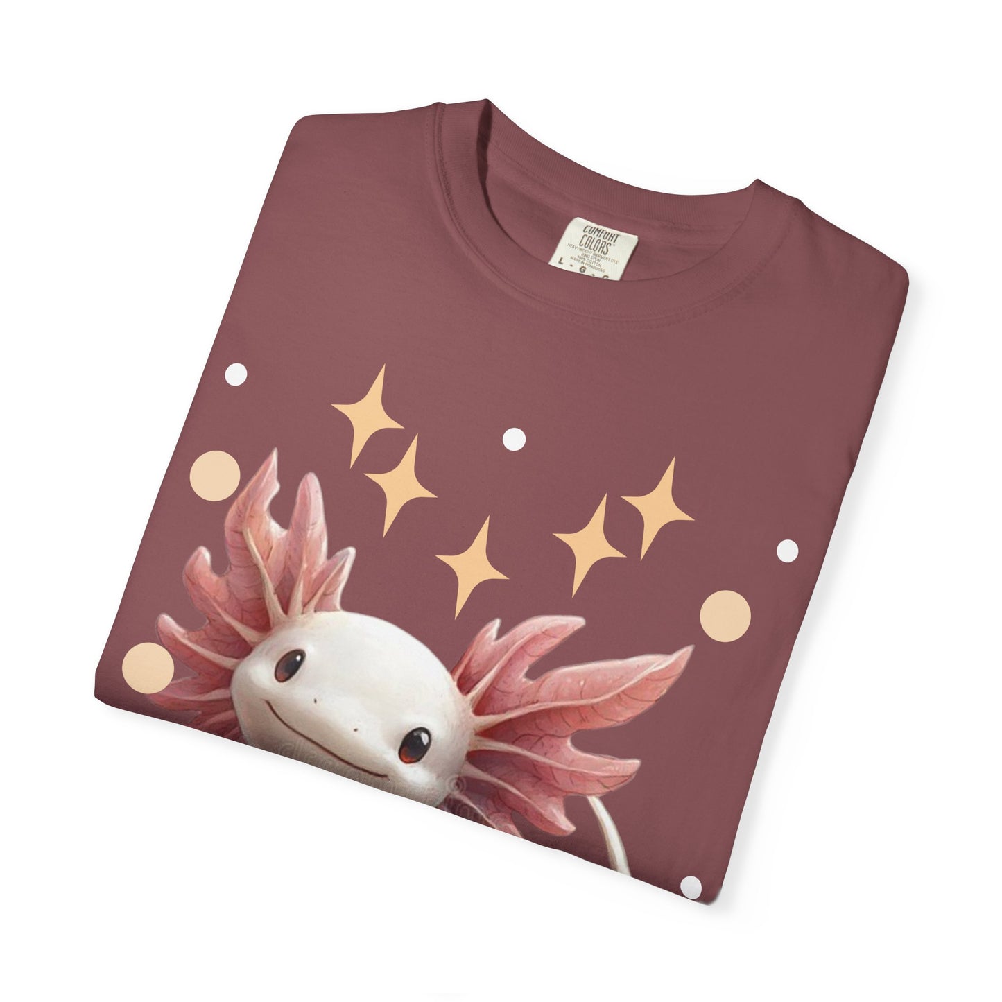 Cute Axolotl T-Shirt for Nature Lovers, Unisex Garment-Dyed Tee, Gift for Animal Enthusiasts, Casual Wear, Birthday Present