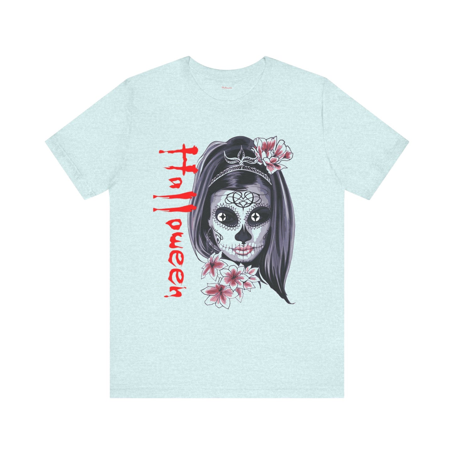 Halloween T-Shirt – Día de los Muertos Skull Shirt | Spooky October 31 Holiday Tee USA, Halloween Sugar Skull Tee, Unisex , Spooky Graphic Tee, Festival Wear
