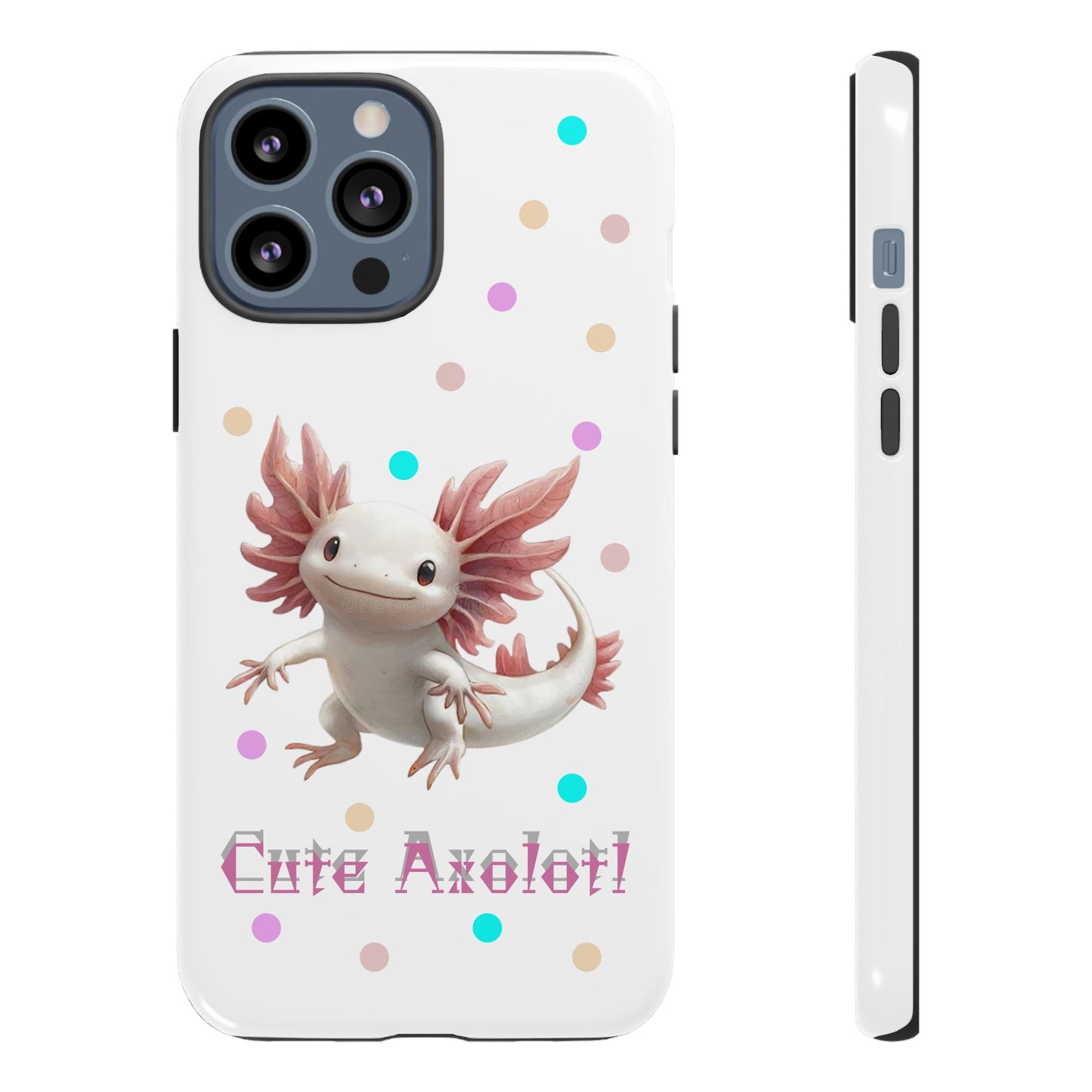 Cute Axolotl Phone Case, Kawaii Phone Cover, Gifts for Kids, Animal Lover Accessories, Cute Axolotl Design