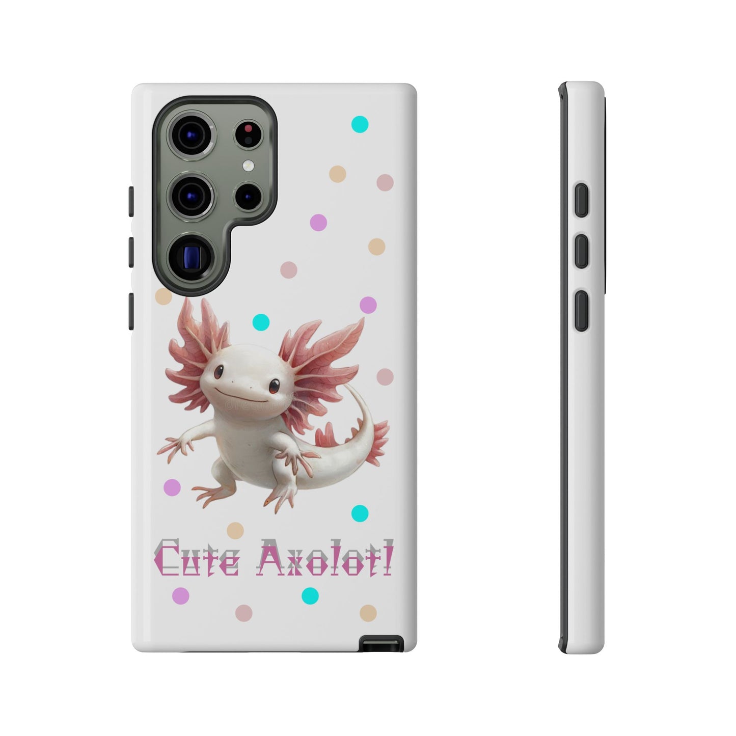 Cute Axolotl Phone Case, Kawaii Phone Cover, Gifts for Kids, Animal Lover Accessories, Cute Axolotl Design