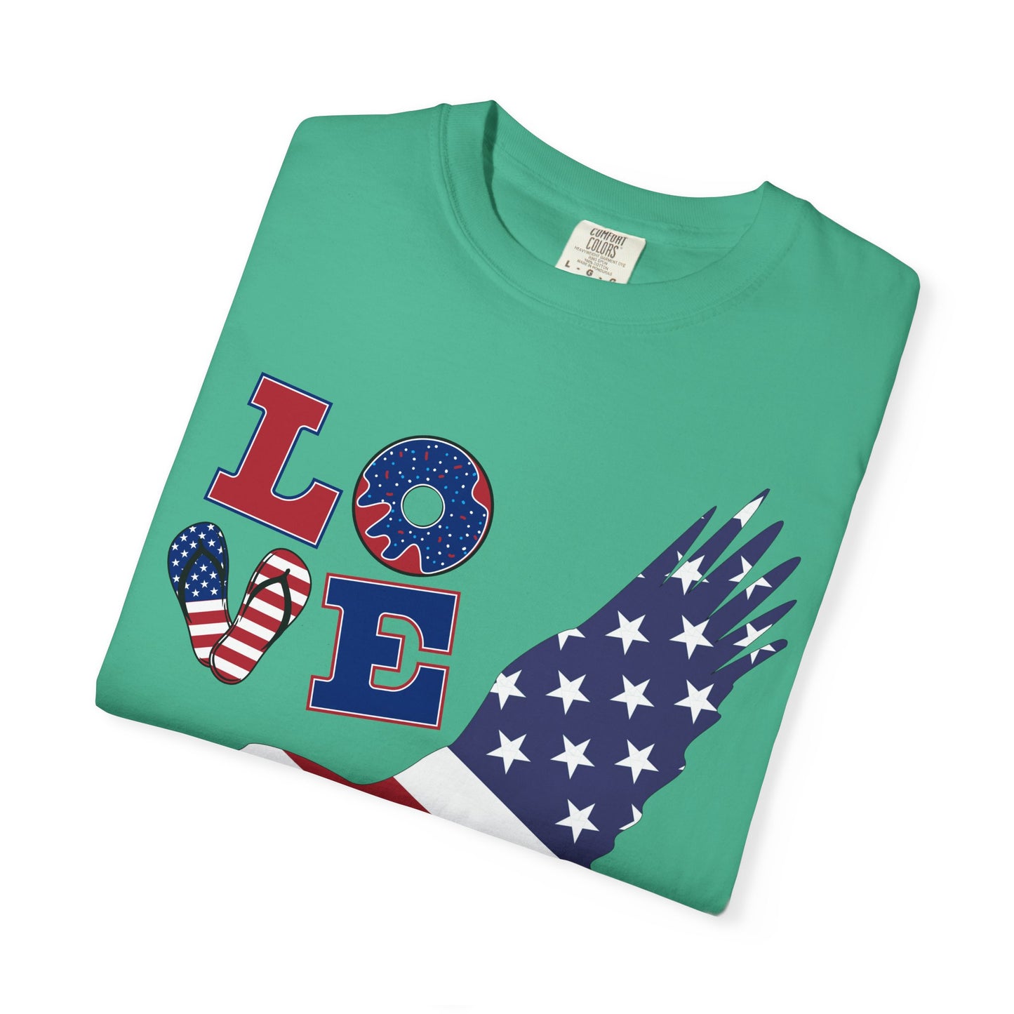 Patriotic Graphic T-Shirt, Love Merica Tee, July 4th Apparel, Unisex Independence Day Shirt, USA Pride Gift, Casual Summer Top