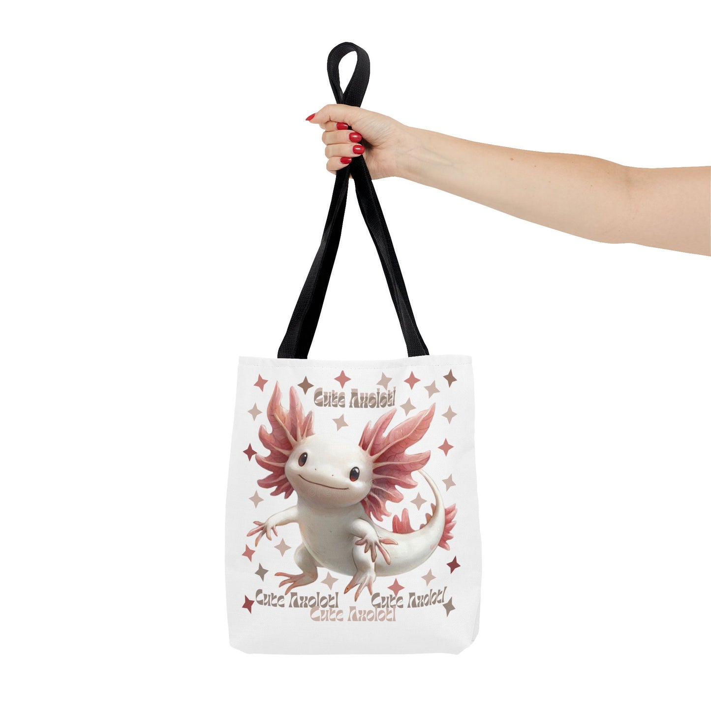 Cute Axolotl Tote Bag - Quirky Grocery Bag, Beach Bag, Gift for Animal Lovers, Cool Eco-Friendly Shopping Bag