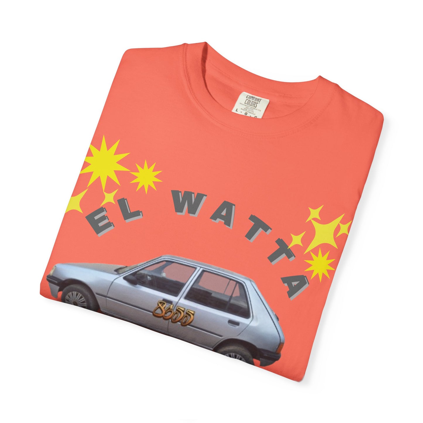 El Watta Vintage Car T-shirt, Unique Design, Unisex Garment-Dyed Tee, Retro Car Lover Gift, Funny Auto Apparel, Unique Gift for Him or Her
