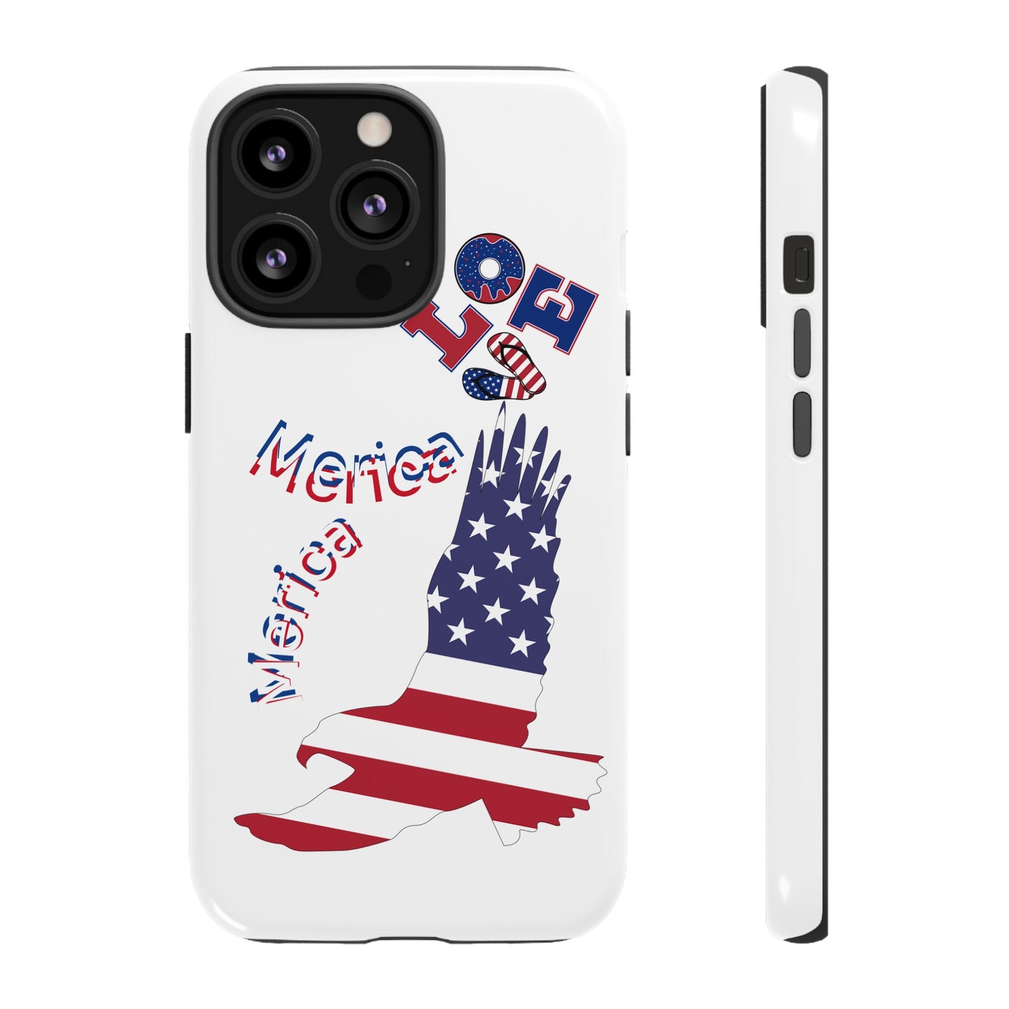 Patriotic Phone Case, Love America Design, American Flag Accessory, Perfect Gift for Veterans, Independence Day, Memorial Day