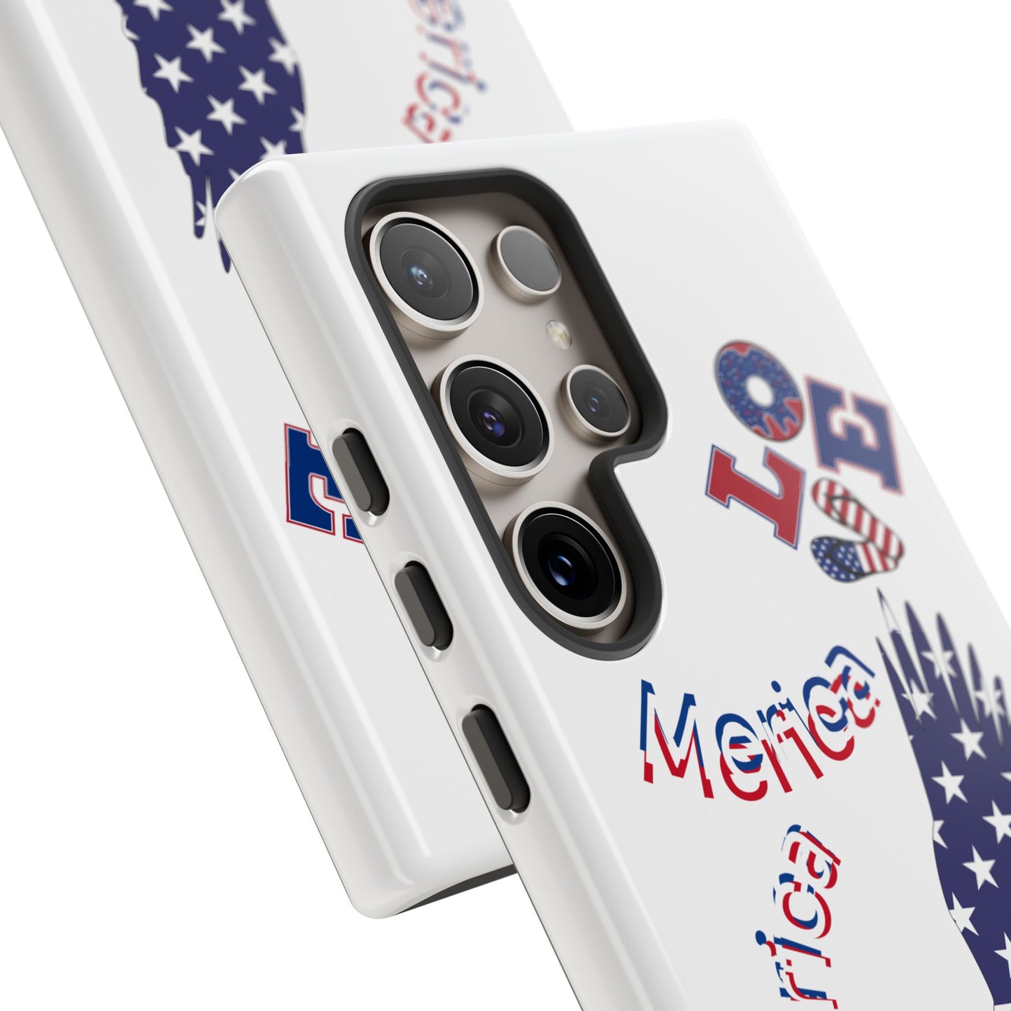 Patriotic Phone Case, Love America Design, American Flag Accessory, Perfect Gift for Veterans, Independence Day, Memorial Day