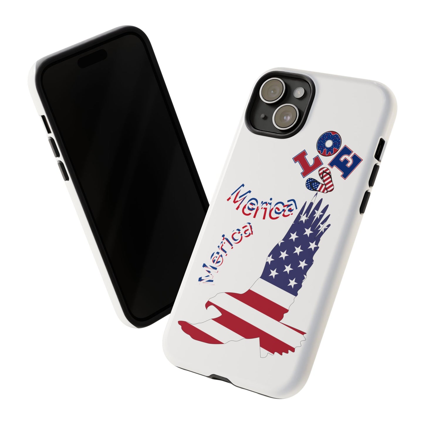 Patriotic Phone Case, Love America Design, American Flag Accessory, Perfect Gift for Veterans, Independence Day, Memorial Day