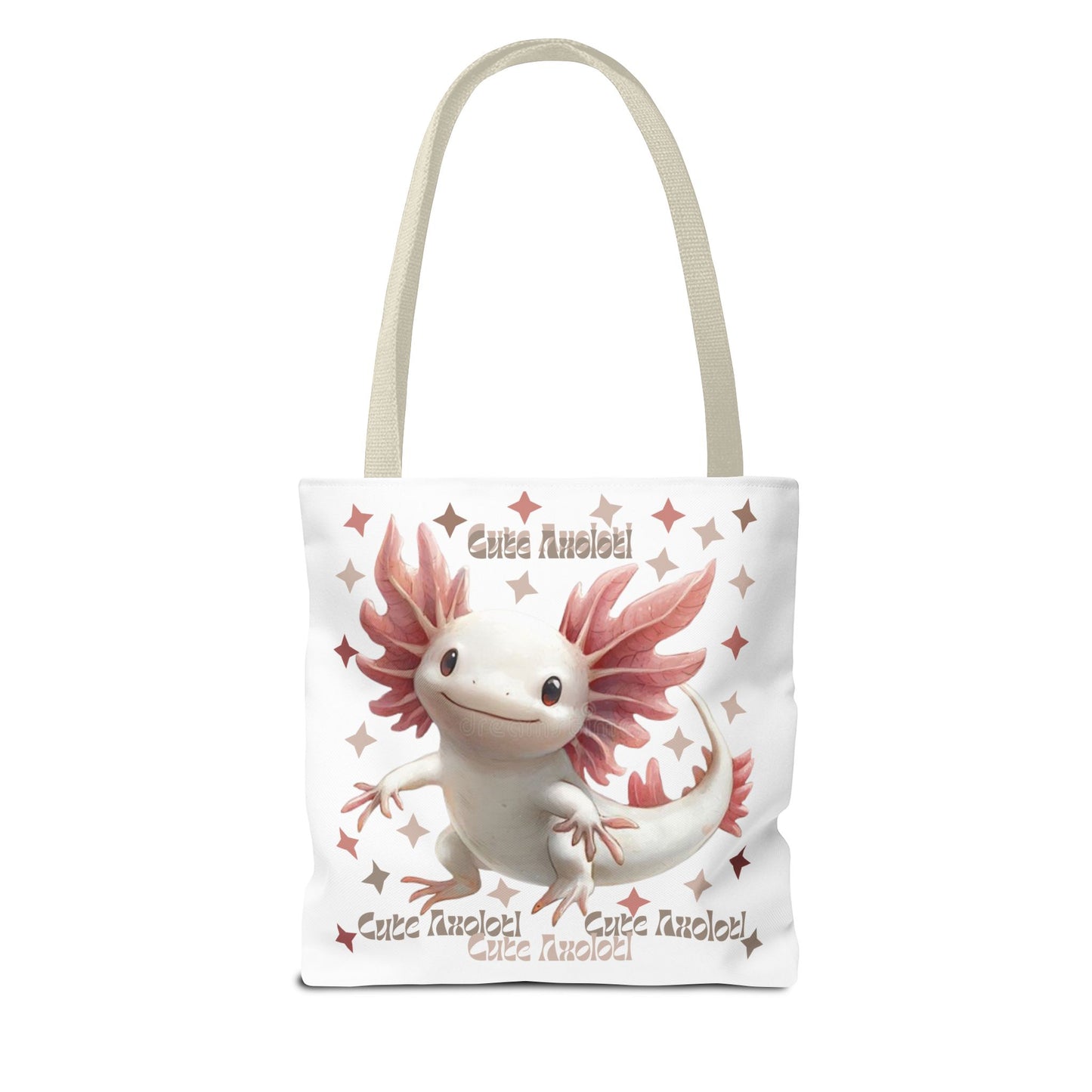 Cute Axolotl Tote Bag - Quirky Grocery Bag, Beach Bag, Gift for Animal Lovers, Cool Eco-Friendly Shopping Bag