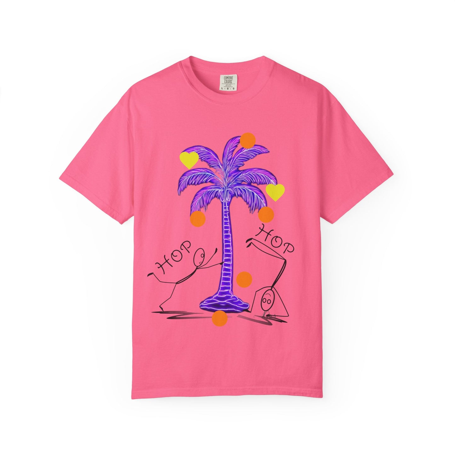 Vibrant Palm Tree Unisex T-Shirt, Casual Summer Wear, Gift for Beach Lovers, Fun Graphic Tee, Vacation Outfit, Artistic Summer Style