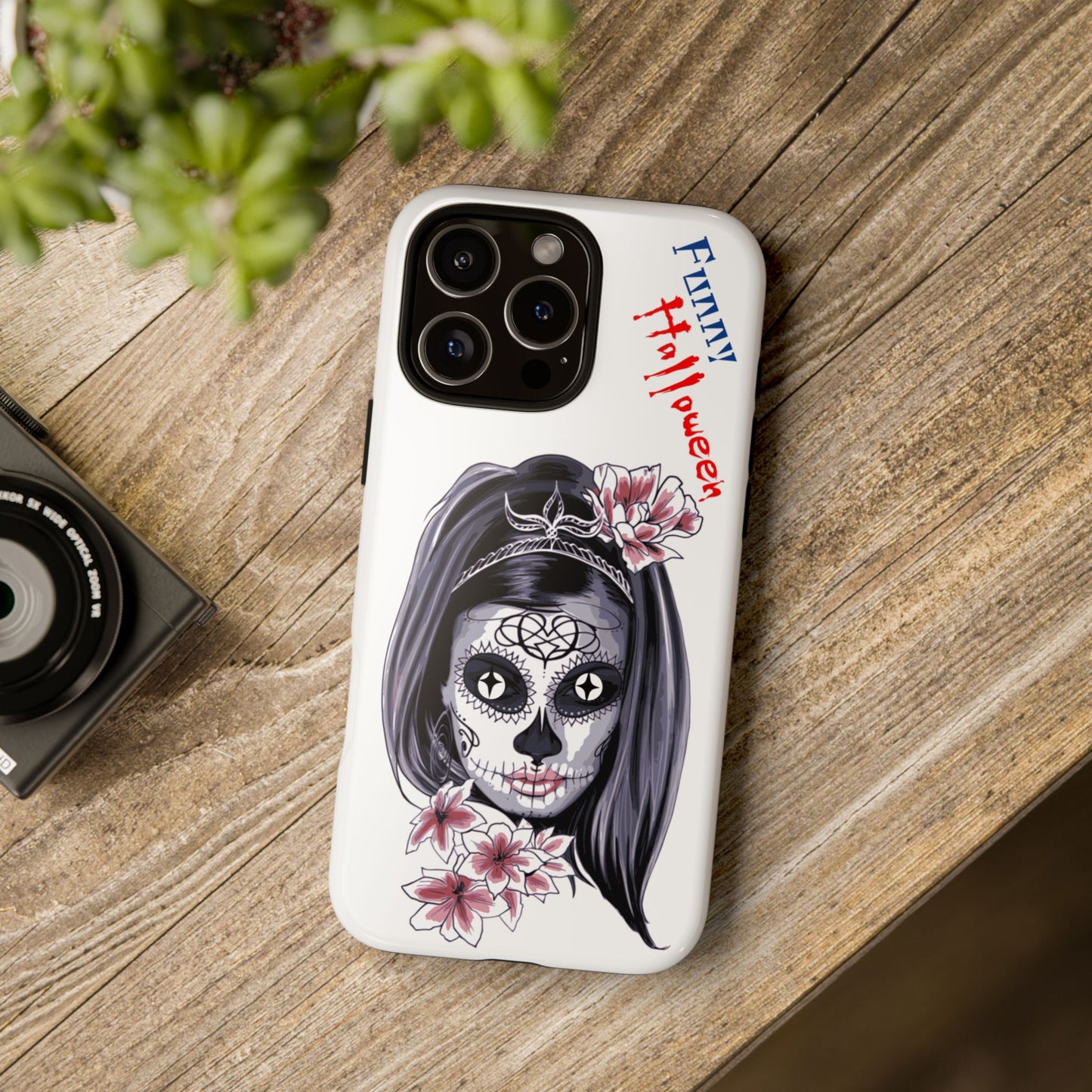 Halloween Phone Case, Funny Skull Design, Tough Cases, Unique Gifts, Spooky Decor, Holiday Essentials, Halloween Decor