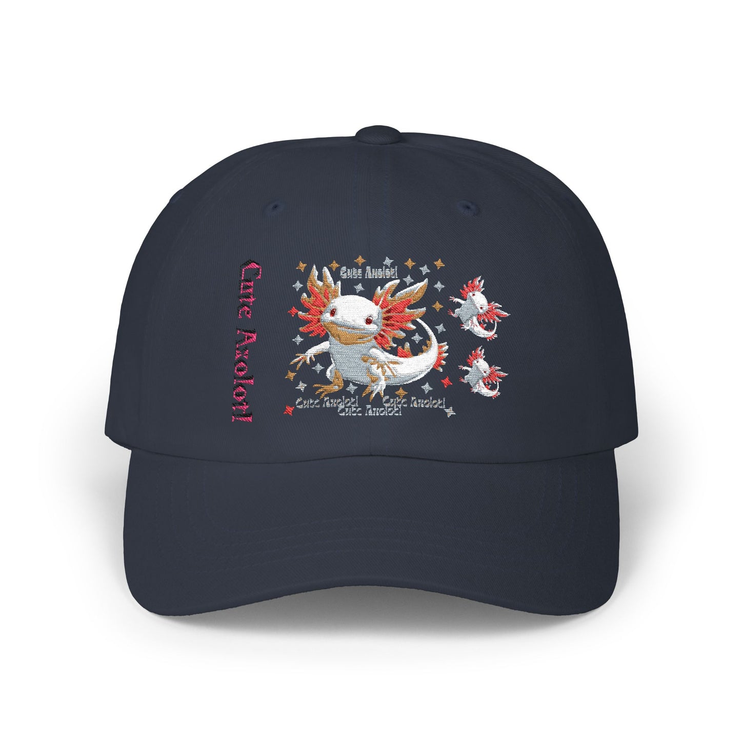 Cute Axolotl Dad Cap, Casual Cap for Animal Lovers, Gifts for Fathers, Summer Accessories, Trendy Dad Hat, Outdoor Wear