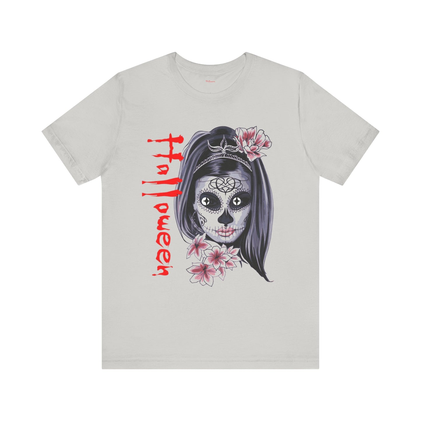 Halloween T-Shirt – Día de los Muertos Skull Shirt | Spooky October 31 Holiday Tee USA, Halloween Sugar Skull Tee, Unisex , Spooky Graphic Tee, Festival Wear