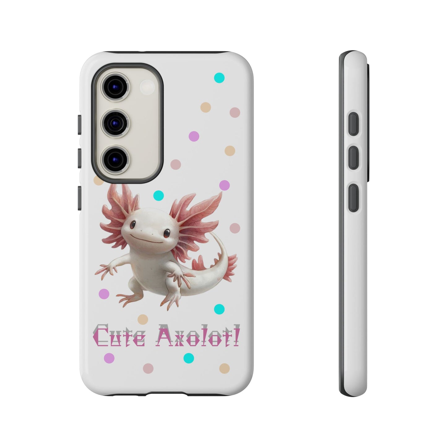 Cute Axolotl Phone Case, Kawaii Phone Cover, Gifts for Kids, Animal Lover Accessories, Cute Axolotl Design