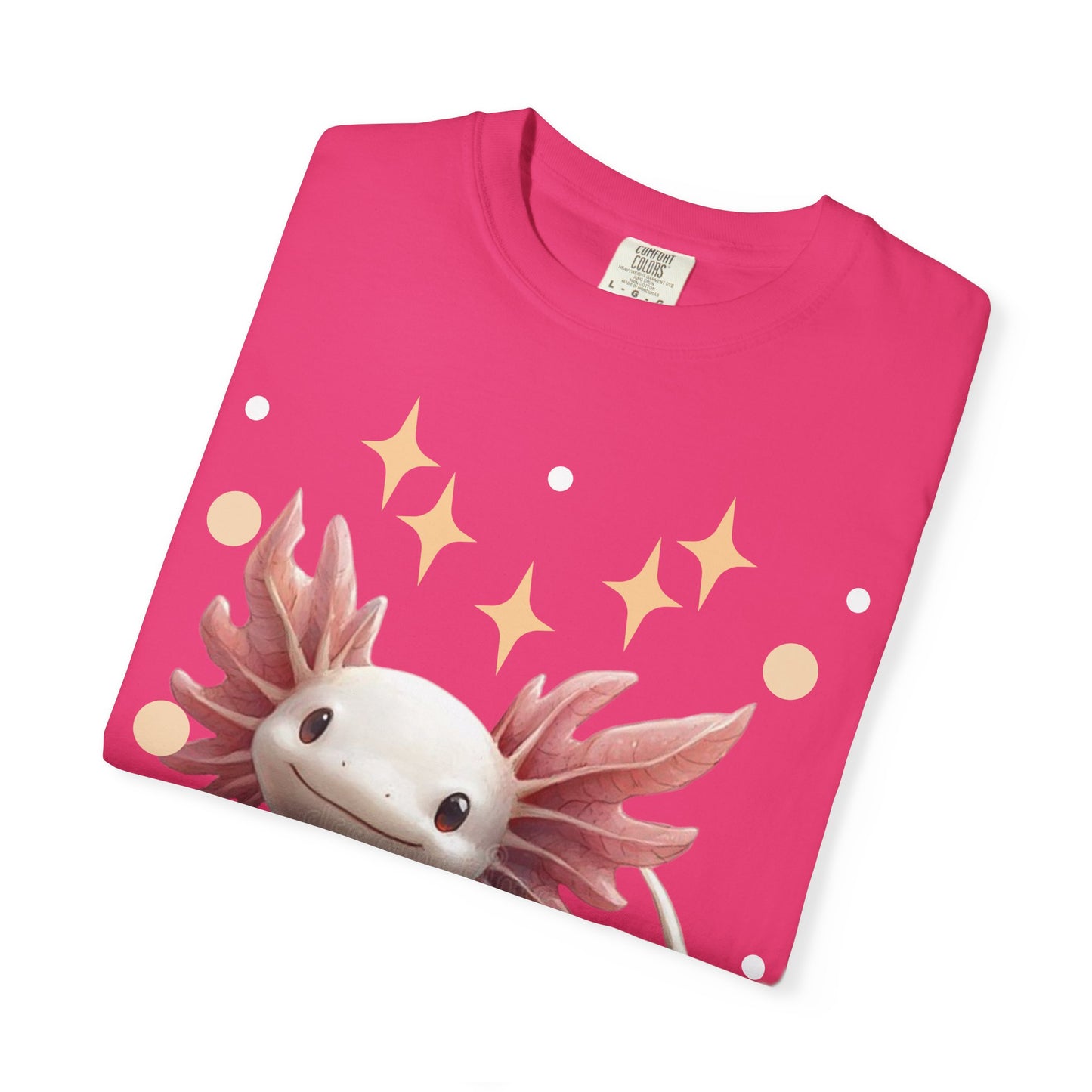 Cute Axolotl T-Shirt for Nature Lovers, Unisex Garment-Dyed Tee, Gift for Animal Enthusiasts, Casual Wear, Birthday Present
