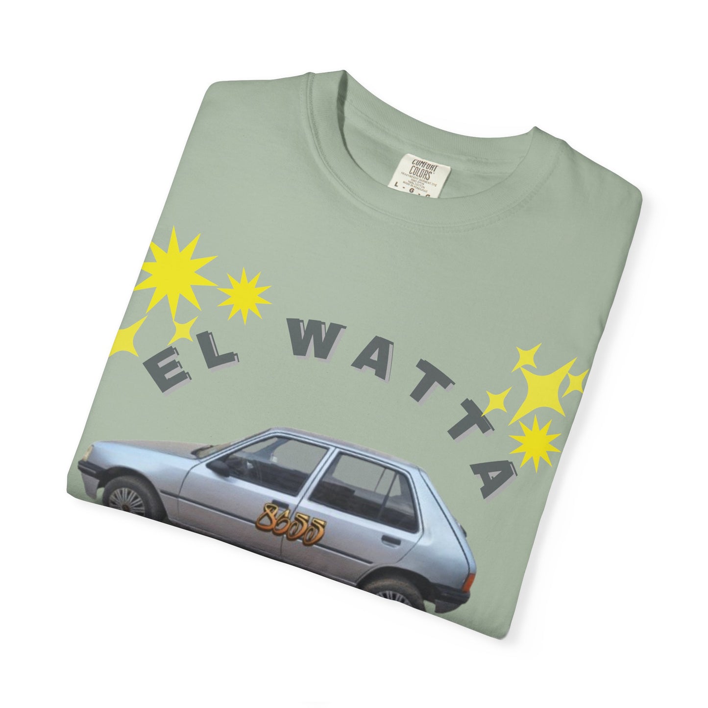 El Watta Vintage Car T-shirt, Unique Design, Unisex Garment-Dyed Tee, Retro Car Lover Gift, Funny Auto Apparel, Unique Gift for Him or Her