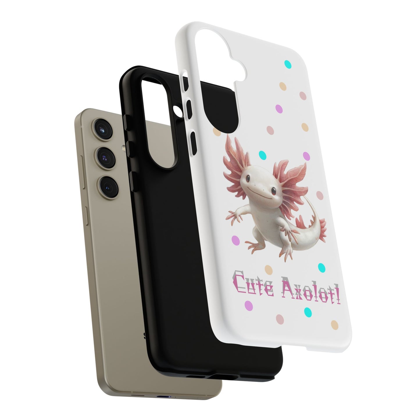 Cute Axolotl Phone Case, Kawaii Phone Cover, Gifts for Kids, Animal Lover Accessories, Cute Axolotl Design