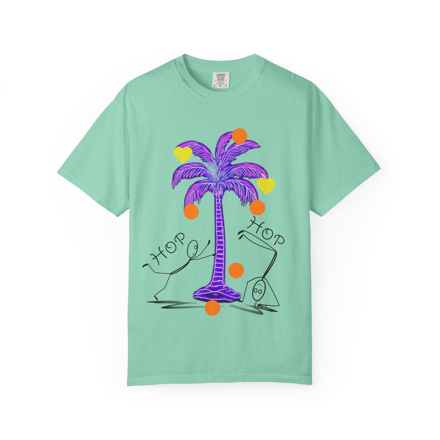 Vibrant Palm Tree Unisex T-Shirt, Casual Summer Wear, Gift for Beach Lovers, Fun Graphic Tee, Vacation Outfit, Artistic Summer Style