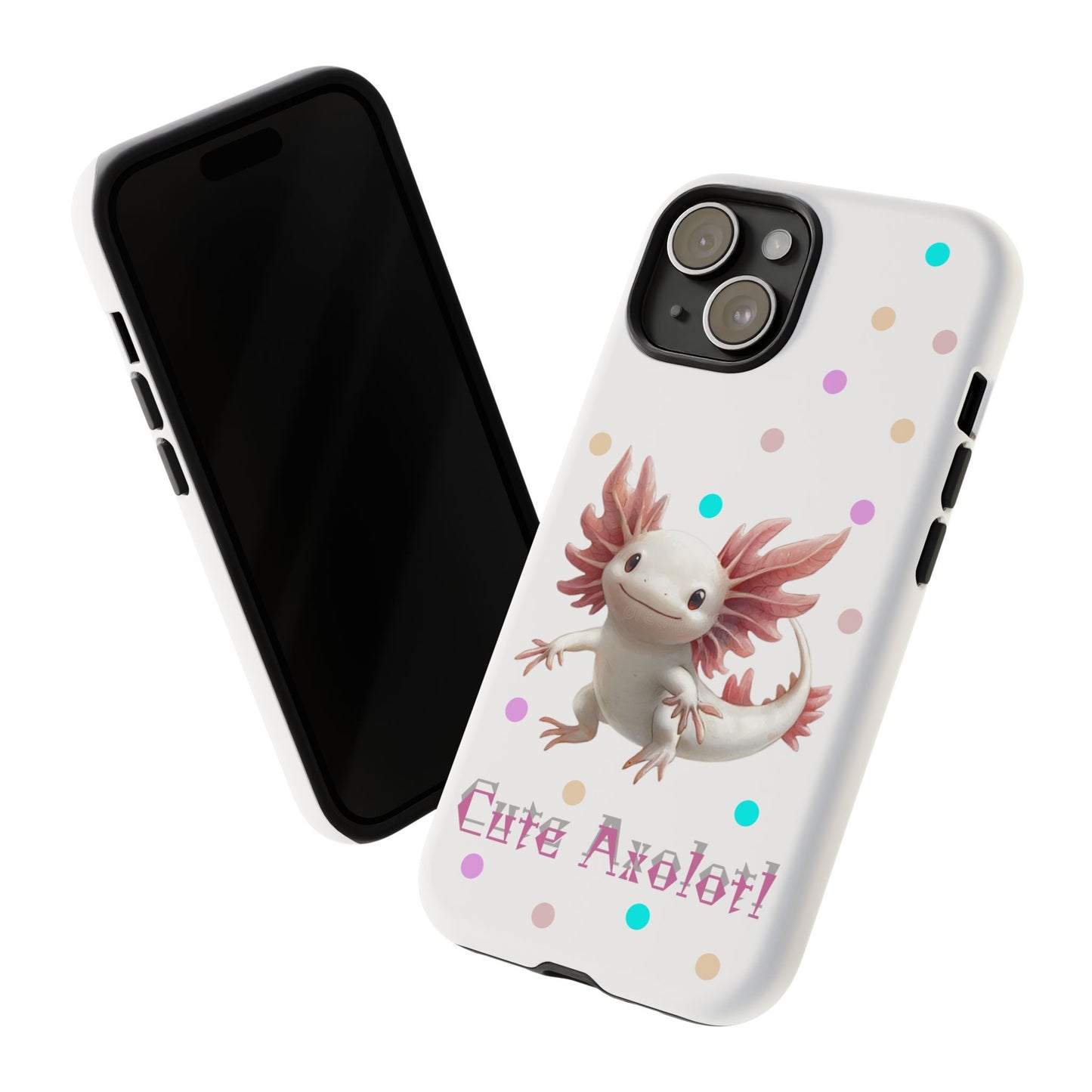 Cute Axolotl Phone Case, Kawaii Phone Cover, Gifts for Kids, Animal Lover Accessories, Cute Axolotl Design