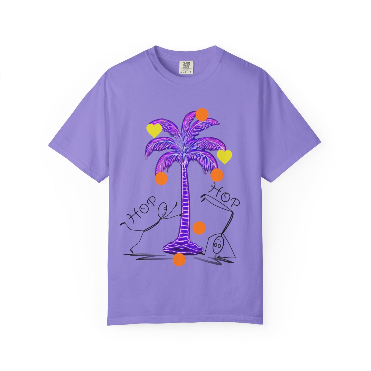 Vibrant Palm Tree Unisex T-Shirt, Casual Summer Wear, Gift for Beach Lovers, Fun Graphic Tee, Vacation Outfit, Artistic Summer Style