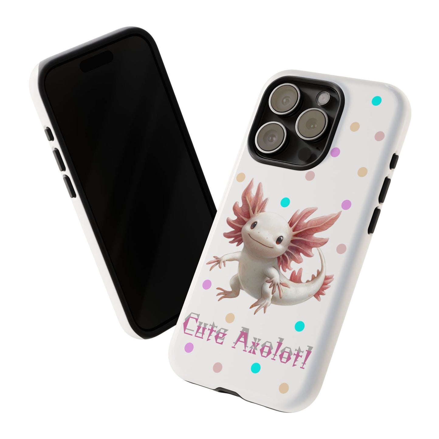 Cute Axolotl Phone Case, Kawaii Phone Cover, Gifts for Kids, Animal Lover Accessories, Cute Axolotl Design