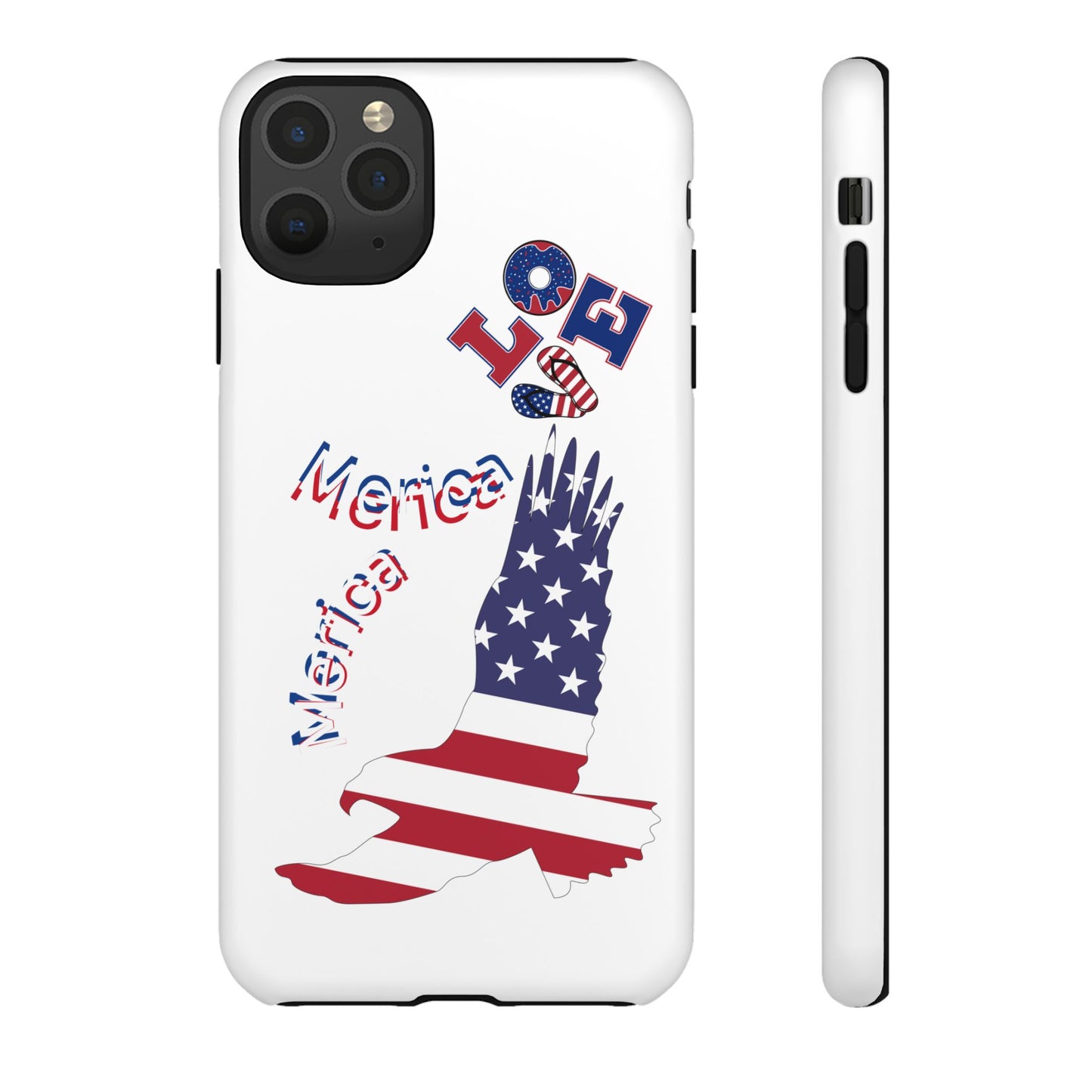 Patriotic Phone Case, Love America Design, American Flag Accessory, Perfect Gift for Veterans, Independence Day, Memorial Day