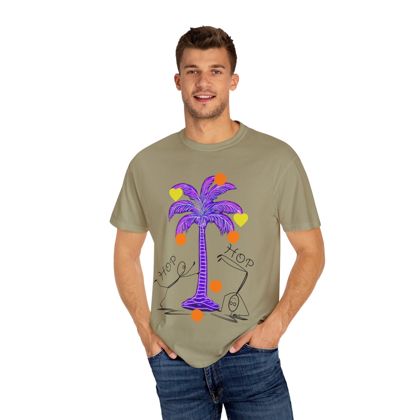Vibrant Palm Tree Unisex T-Shirt, Casual Summer Wear, Gift for Beach Lovers, Fun Graphic Tee, Vacation Outfit, Artistic Summer Style