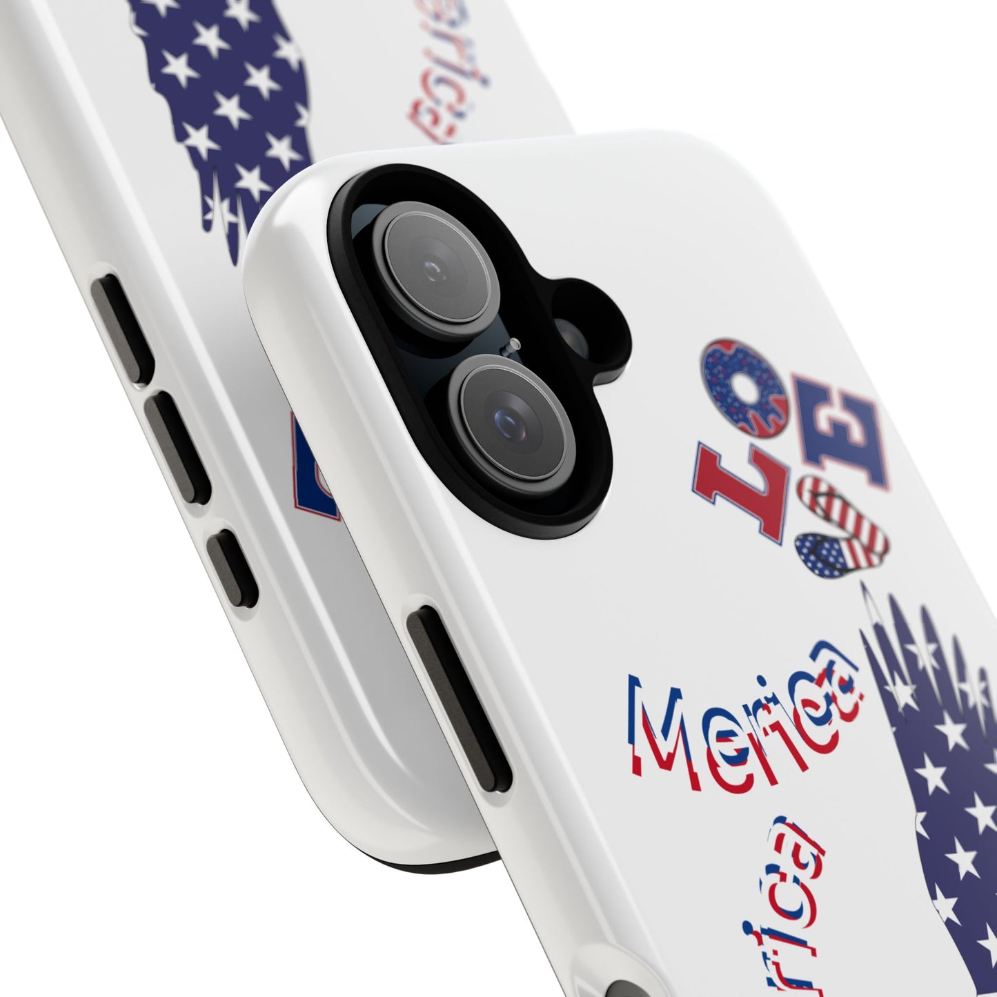 Patriotic Phone Case, Love America Design, American Flag Accessory, Perfect Gift for Veterans, Independence Day, Memorial Day