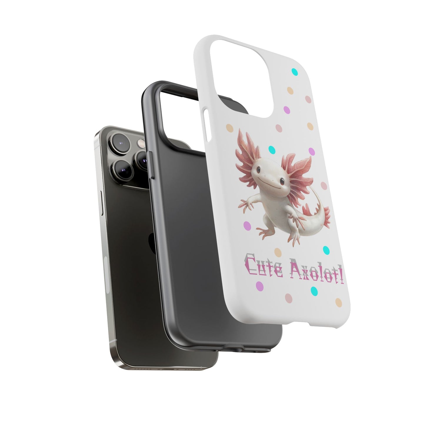 Cute Axolotl Phone Case, Kawaii Phone Cover, Gifts for Kids, Animal Lover Accessories, Cute Axolotl Design