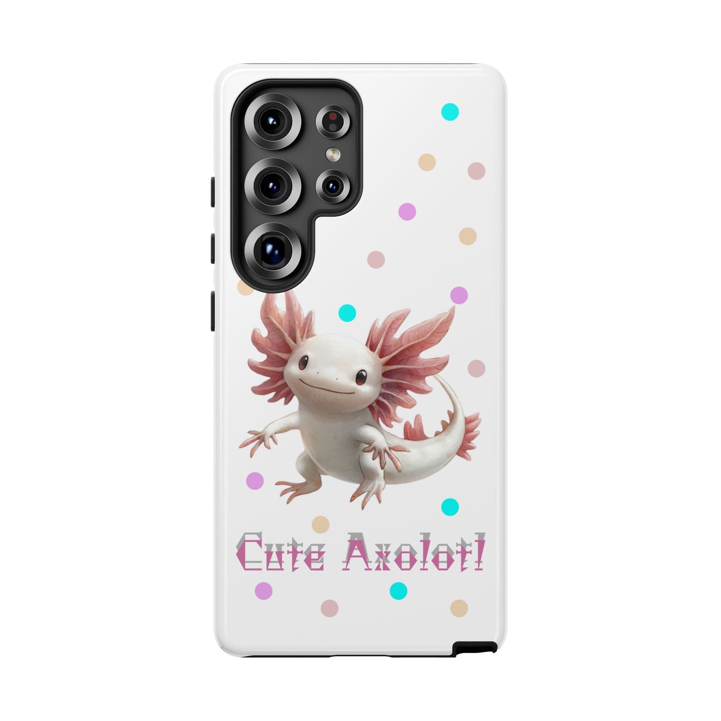 Cute Axolotl Phone Case, Kawaii Phone Cover, Gifts for Kids, Animal Lover Accessories, Cute Axolotl Design