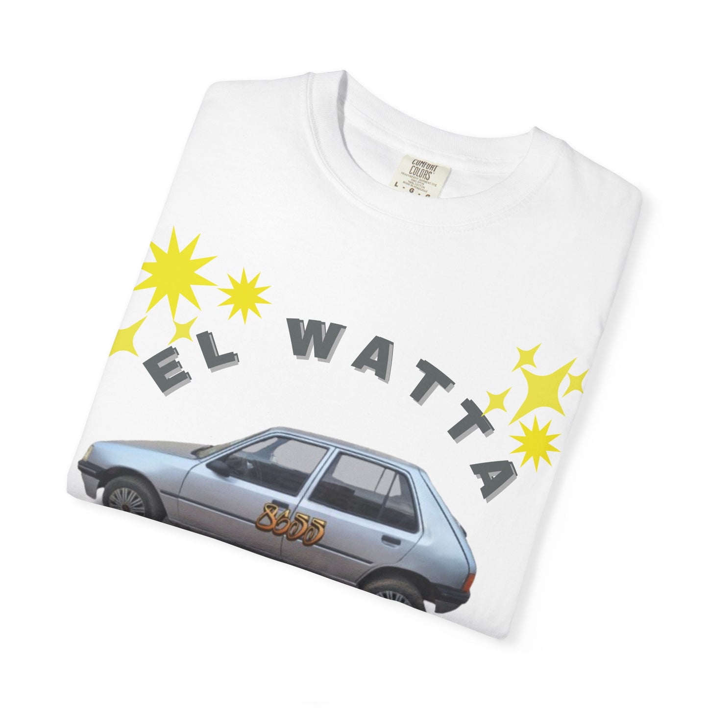 El Watta Vintage Car T-shirt, Unique Design, Unisex Garment-Dyed Tee, Retro Car Lover Gift, Funny Auto Apparel, Unique Gift for Him or Her