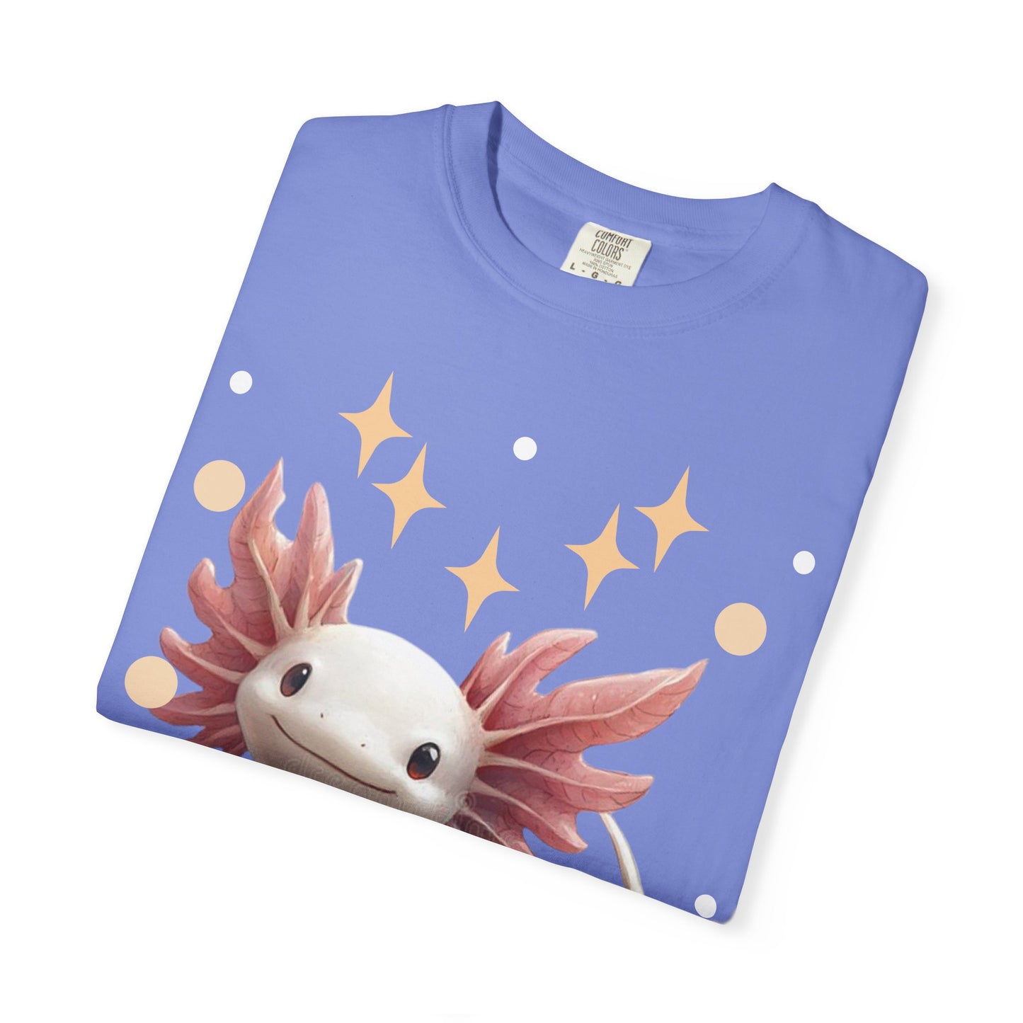 Cute Axolotl T-Shirt for Nature Lovers, Unisex Garment-Dyed Tee, Gift for Animal Enthusiasts, Casual Wear, Birthday Present