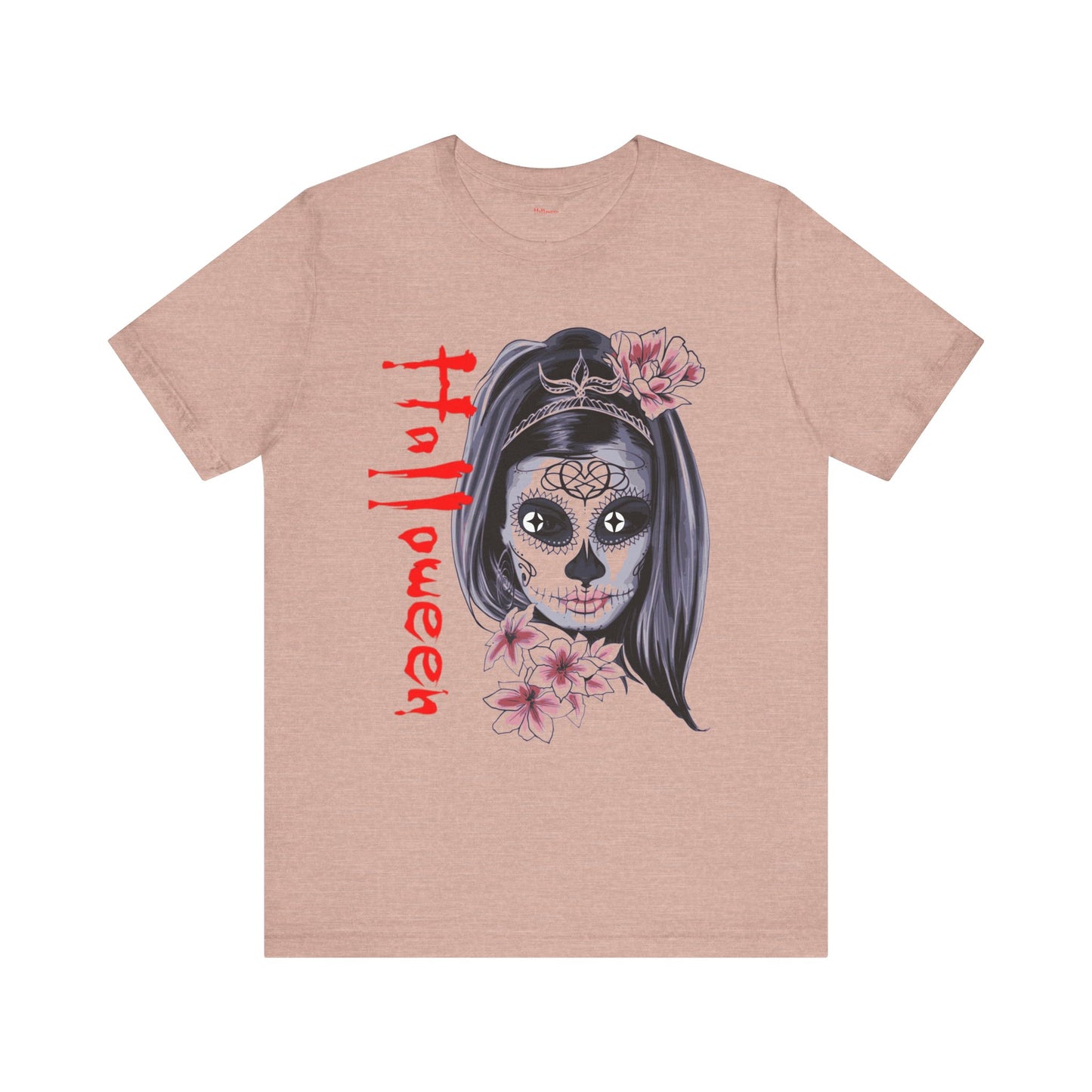 Halloween T-Shirt – Día de los Muertos Skull Shirt | Spooky October 31 Holiday Tee USA, Halloween Sugar Skull Tee, Unisex , Spooky Graphic Tee, Festival Wear