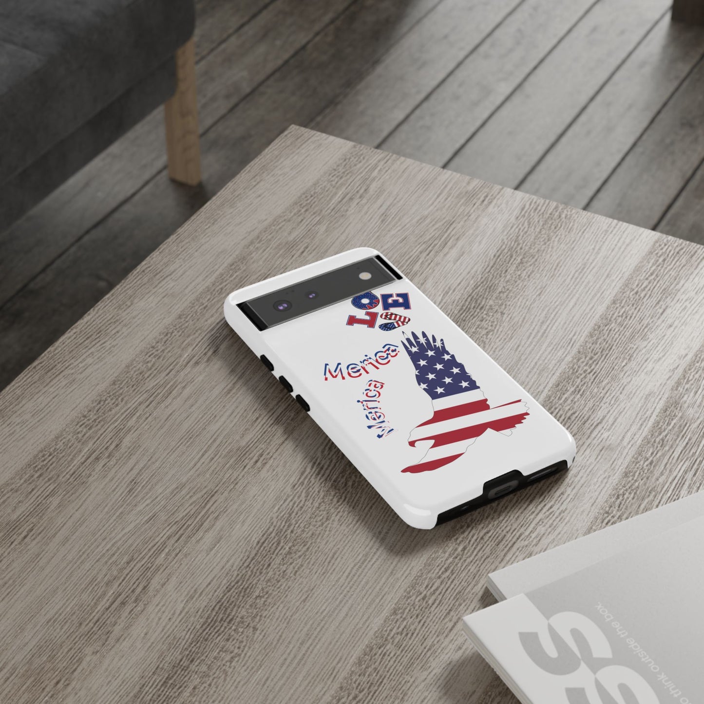 Patriotic Phone Case, Love America Design, American Flag Accessory, Perfect Gift for Veterans, Independence Day, Memorial Day