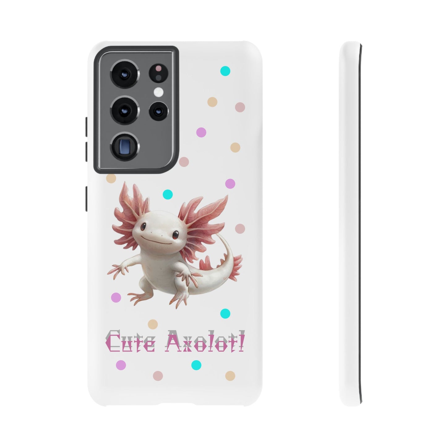 Cute Axolotl Phone Case, Kawaii Phone Cover, Gifts for Kids, Animal Lover Accessories, Cute Axolotl Design