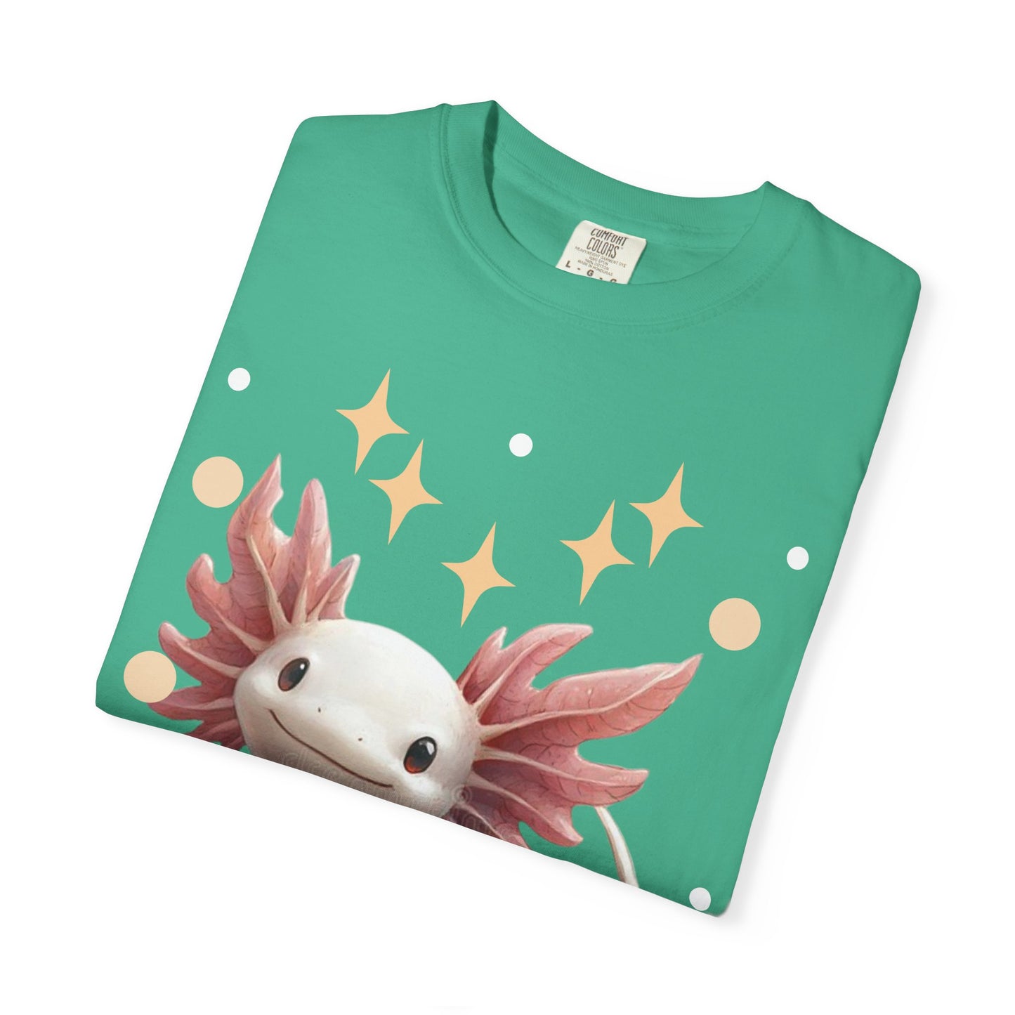 Cute Axolotl T-Shirt for Nature Lovers, Unisex Garment-Dyed Tee, Gift for Animal Enthusiasts, Casual Wear, Birthday Present