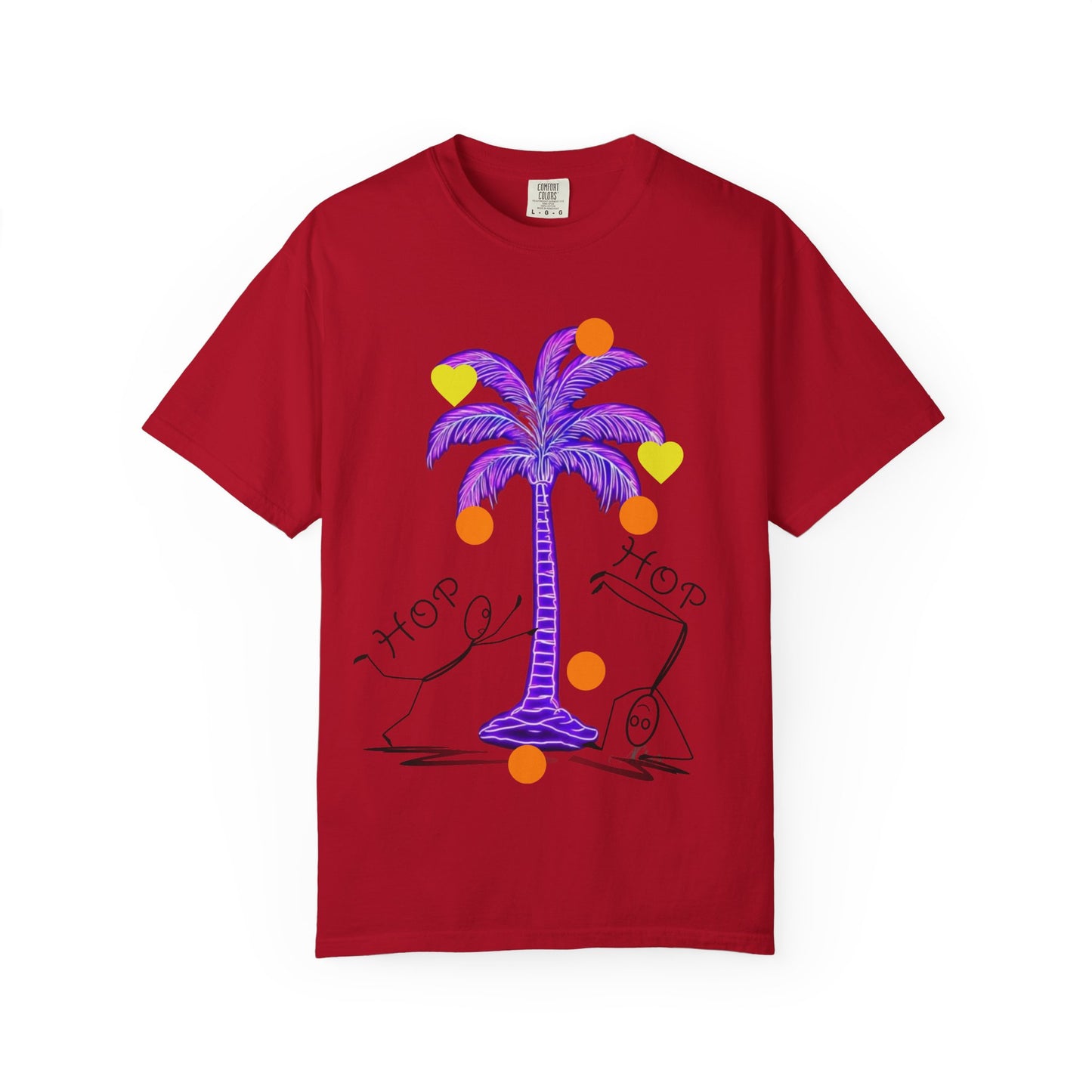 Vibrant Palm Tree Unisex T-Shirt, Casual Summer Wear, Gift for Beach Lovers, Fun Graphic Tee, Vacation Outfit, Artistic Summer Style