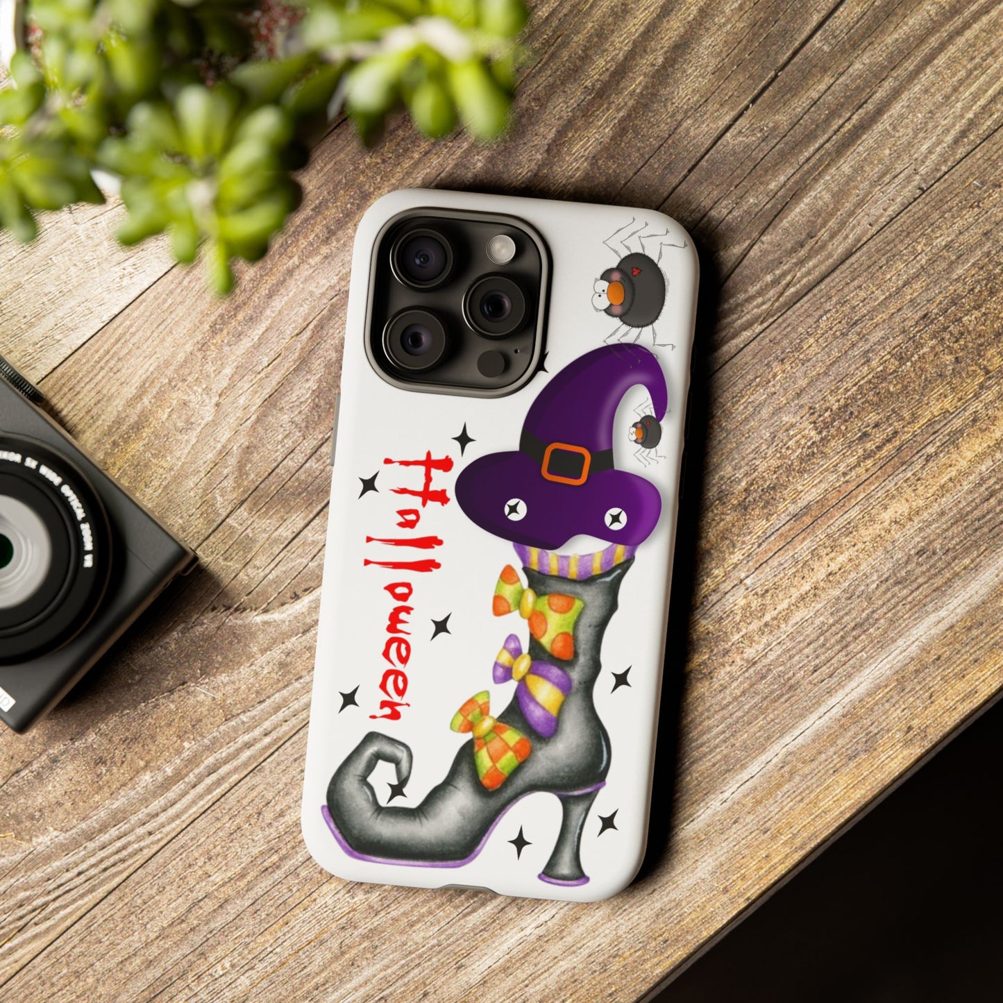 Halloween Phone Case, Tough Cases, Spooky Phone Cover, Witch Hat Design, Holiday Accessory, Fall Gift Idea