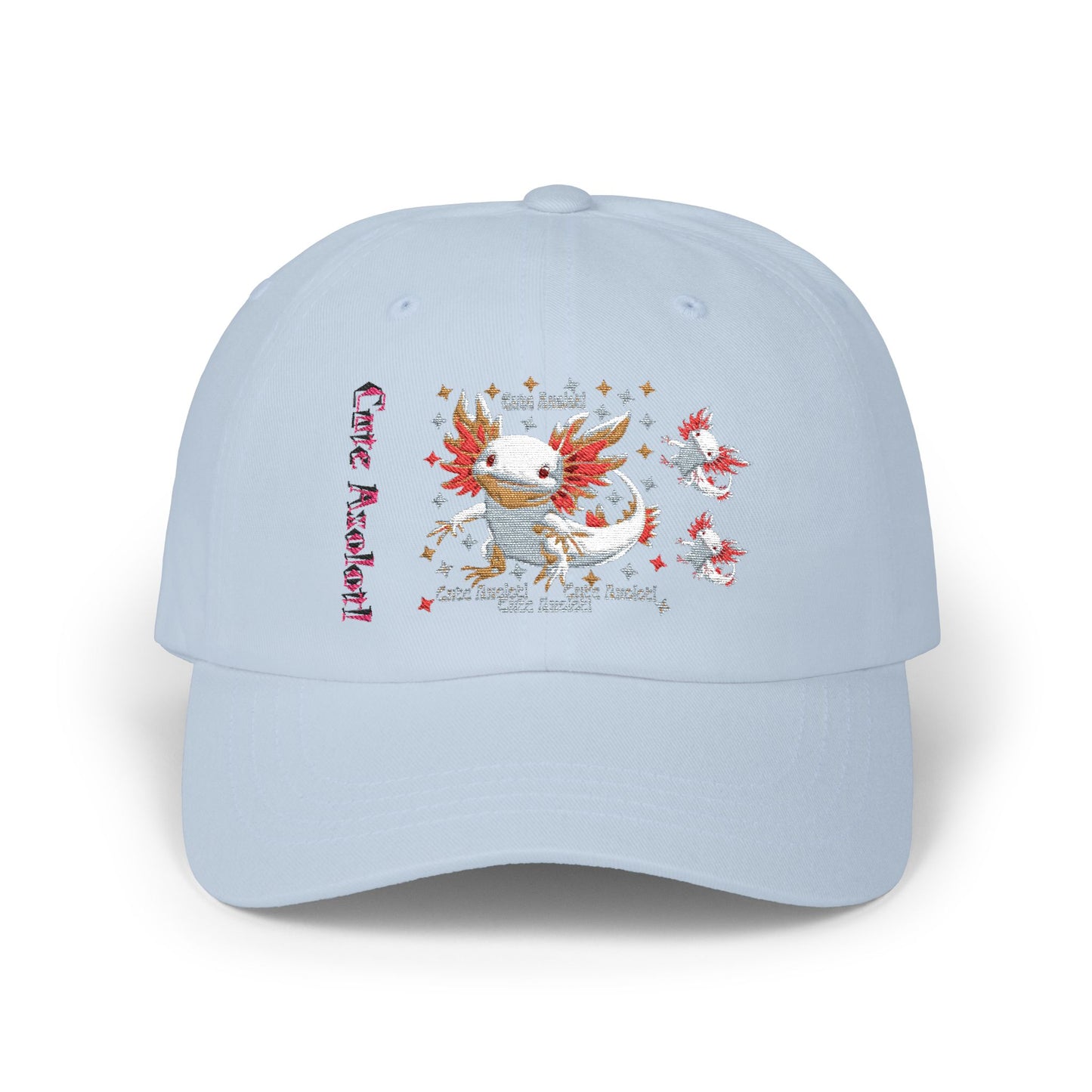 Cute Axolotl Dad Cap, Casual Cap for Animal Lovers, Gifts for Fathers, Summer Accessories, Trendy Dad Hat, Outdoor Wear