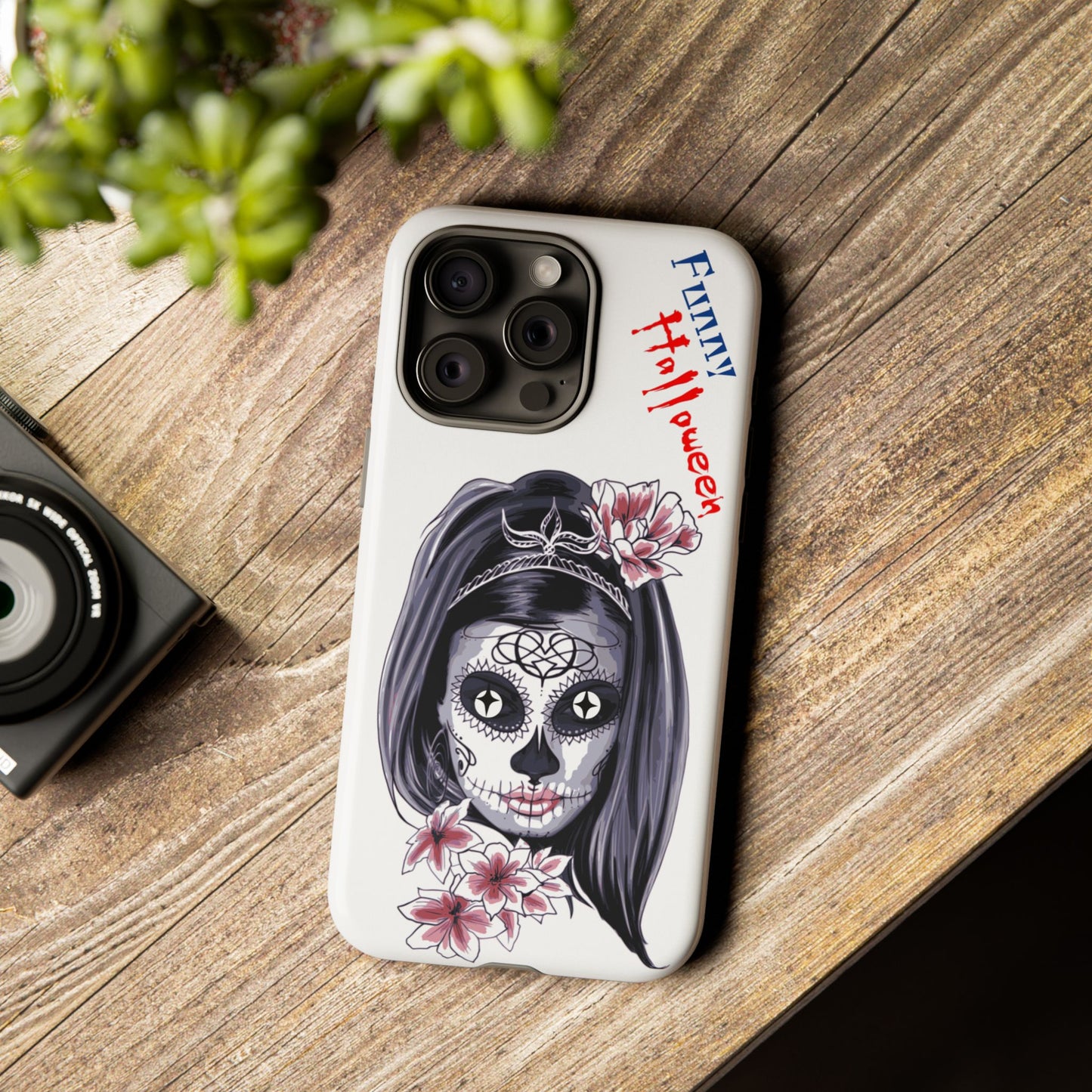 Halloween Phone Case, Funny Skull Design, Tough Cases, Unique Gifts, Spooky Decor, Holiday Essentials, Halloween Decor