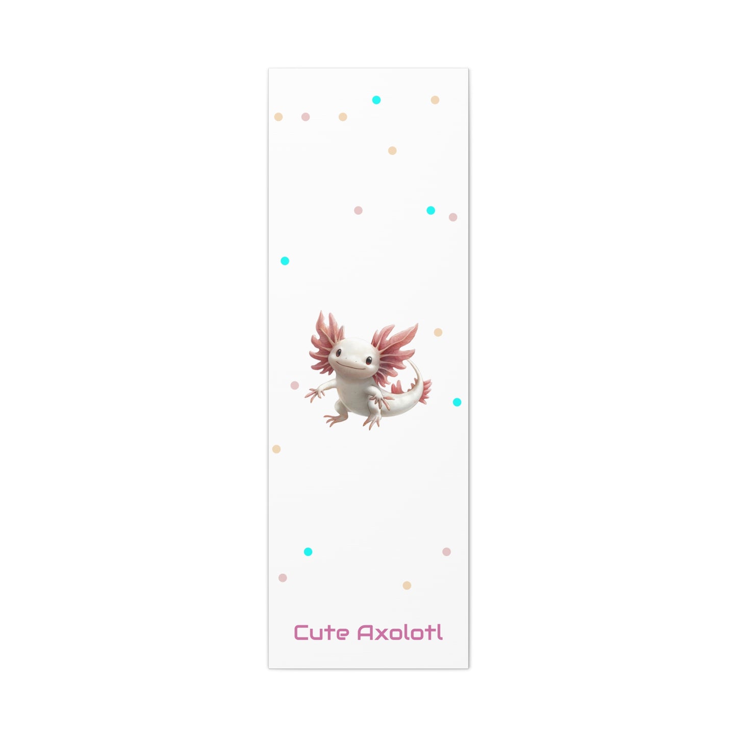 Whimsical Axolotl Canvas Art, Nursery Decor, Cute Wall Art, Kid's Room Decoration, Gift for Animal Lovers, Playful Home Accent