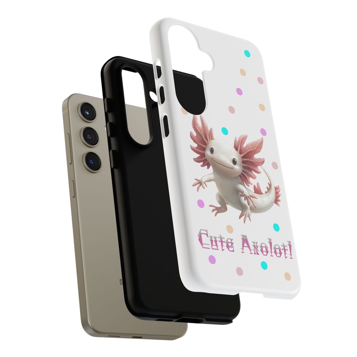 Cute Axolotl Phone Case, Kawaii Phone Cover, Gifts for Kids, Animal Lover Accessories, Cute Axolotl Design