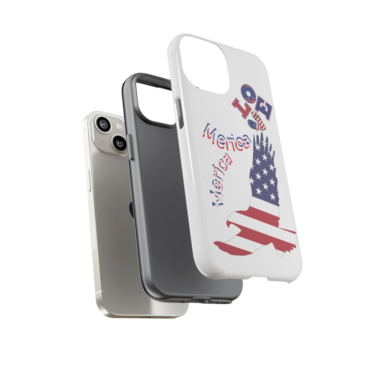 Patriotic Phone Case, Love America Design, American Flag Accessory, Perfect Gift for Veterans, Independence Day, Memorial Day
